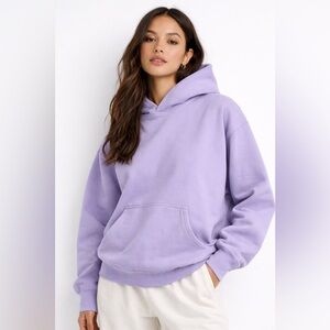 TNA Cozy Fleece Light Purple Hoodie Sweatshirt Size XL